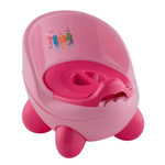 Горшок детский "Тёма" в форме игрушки, резиновые вставки на ножках, цвет розовый
