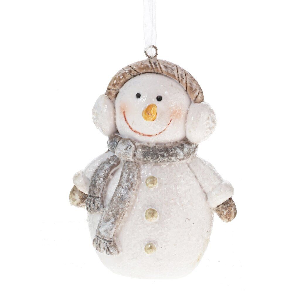 GAEM Фигурка декоративная подвесная "Снеговик", L7 W3,5 H9 см, 2в.
