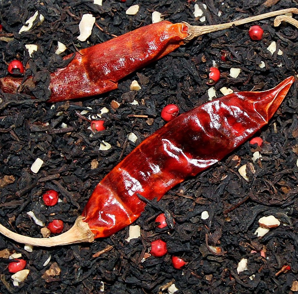 7717D Чай черный ароматизированный "Жгучий орех"