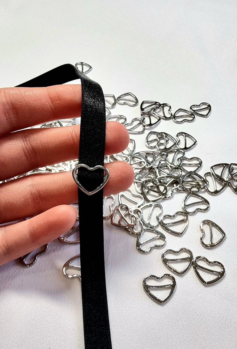 Регулятор сердечко серебро 10 мм