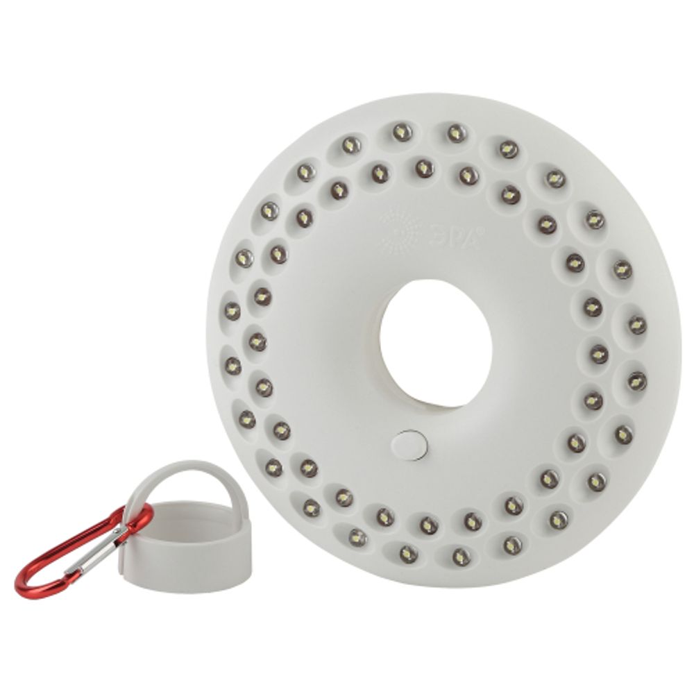 Фонарь кемпинговый светодиодный ЭРА K48 НЛО на батарейках с магнитом и карабином походный многофункциональный светильник