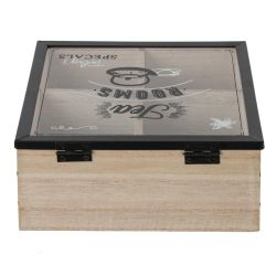 GAEM Шкатулка для чайных пакетиков, L17 W17 H7,5 см