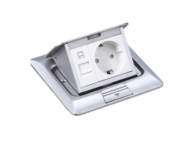 Выдвижной блок на 3 модуля,  алюминий