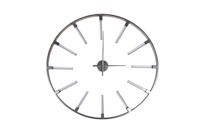 Часы настенные круглые серебристые 91см Garda Decor 19-ОА-6157SL