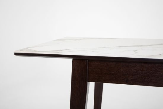 Стол Франк-М (дуб/нога венге/столешница керамика жемчуг)