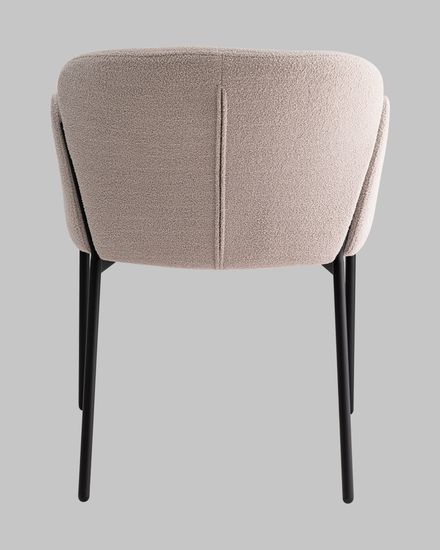 Стул обеденный Кирби светло-серая ткань, черные ножки