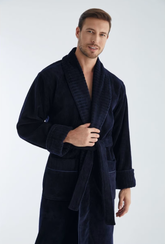 Халат мужской бамбуковый 1330 синий Nusa Турция