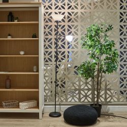 UML-T520 E27+E14 BLACK-WHITE Торшер напольный под лампу Е27 и Е14. 2х60W. Черный-Белый. ТМ Uniel