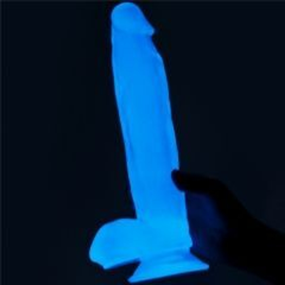 Прозрачный, светящийся в темноте фаллоимитатор Lumino Play Dildo - 21,5 см. (Цвет: прозрачный)