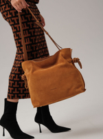 Замшевая сумка Deboro 31126 желтый янтарь