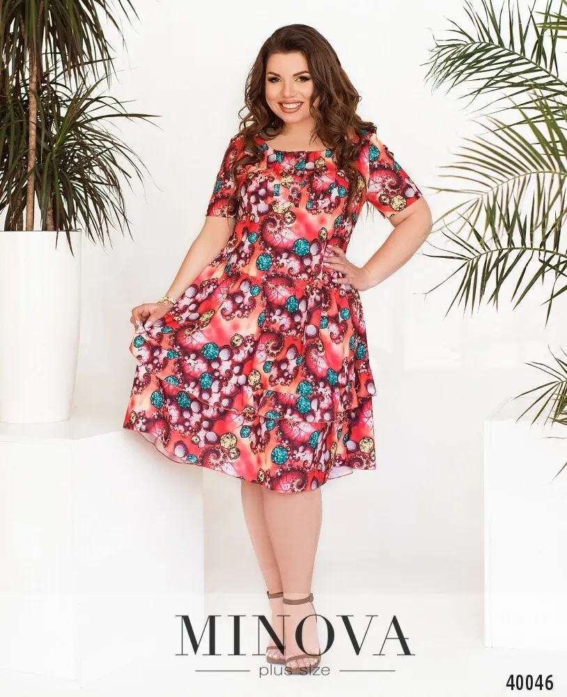 Платье 20-11-коралловый Minova