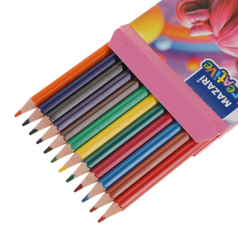 Карандаши 12цв. "Аниме" d грифеля=2,65мм. пласт. шестигран. коробка (Mazari)