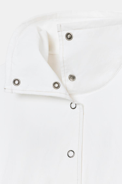 ZARA КУРТКА ОВЕРСАЙЗ С ДЕКОРАТИВНОЙ ОТДЕЛКОЙ, БЕЛЫЙ