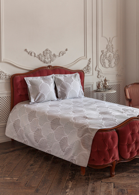 Покрывало 200х220 Luxberry Oliver бело-серое