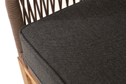 "Канны" лаунж-зона 4-местная из роупа со столиком "Канны" (серый гранит), основание дуб, роуп коричневый