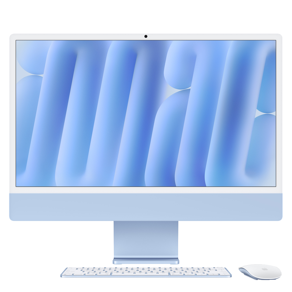 Моноблок Apple iMac 4.5K 24" (M4, 10 CPU/10 GPU, 2024) 24/512GB, Blue (Синий) MD2T4