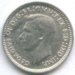3 пенса 1943 (D). Австралия. Серебро VF-XF