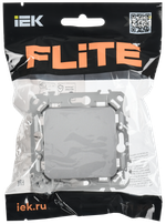 FLITE Выключатель 1-клавишный 10А ВС11-1-0-ФлА алюминий IEK