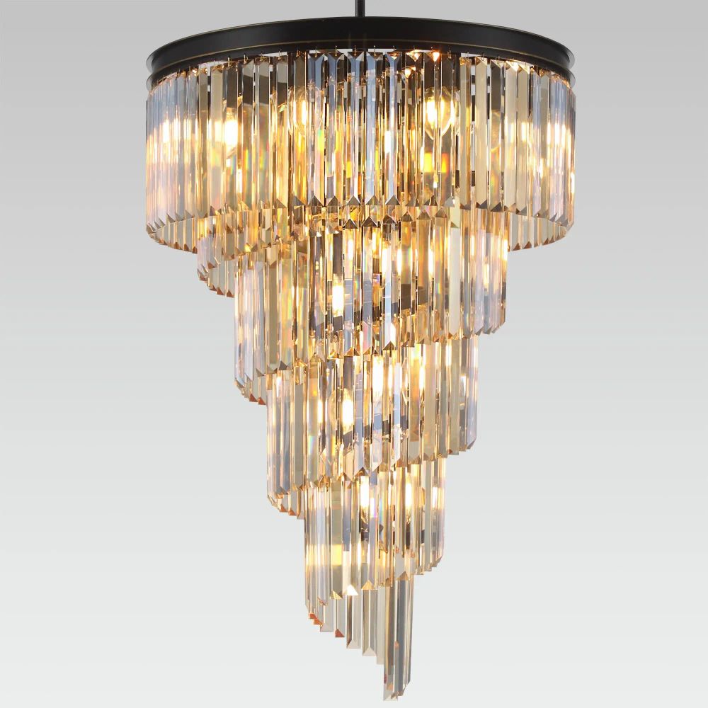 Citilux Мартин CL332172 Люстра хрустальная подвесная Шампань