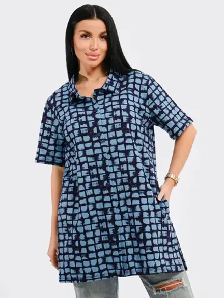 Туника-рубашка хлопок большие размеры