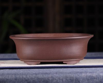 Состаренный неглазурованный горшок для бонсай высокого качества (исинская керамика) | 19.0*16.0*5.0