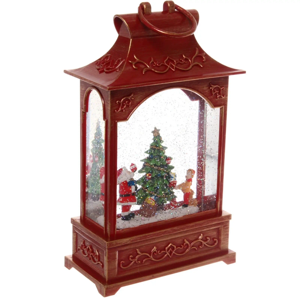 Сувенир с подсветкой «Новогоднее счастье»16.6*8.6*28.6 см, микс (питание от USB и батареек)