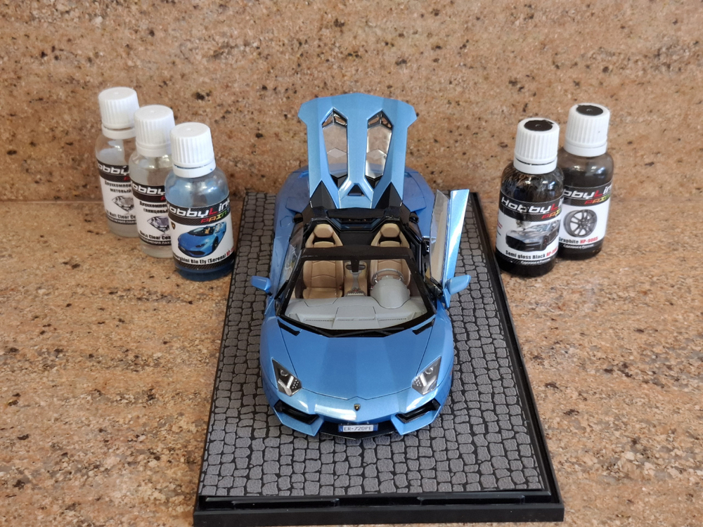 Краска лаковая HobbyLink Lamborghini Blu Ely (Serena) HP-1104