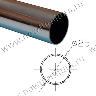 Штанга (труба) стальная 0,7 мм d 25 х 3000 мм круглая (76261)