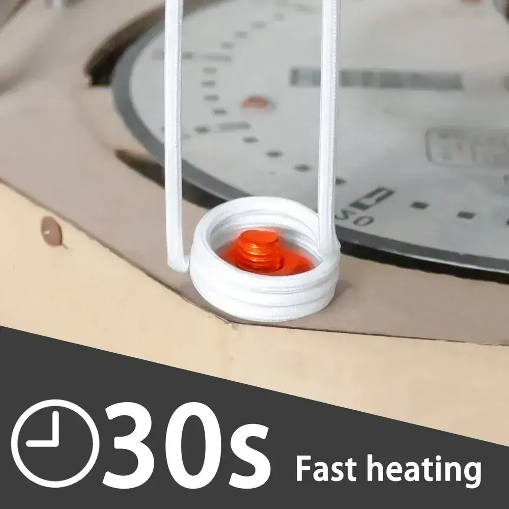 Индукционный нагреватель гаек и болтов, 8 катушек + кейс, 800 C, LED-подсветка