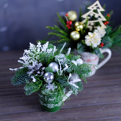 Купить Композиции новогодние в кружке. Серия "Уютный дом"