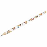 Карандаш чернографитный ПИФАГОР "ЭНИКИ-БЕНИКИ", 1 шт., HB, с ластиком, корпус ассорти, 181787