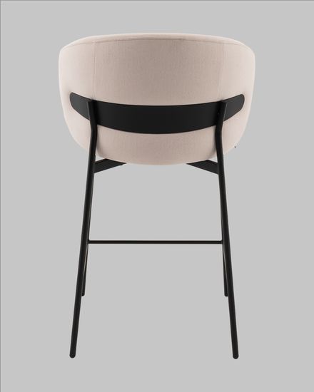 Стул полубарный Блейз велюр молочный