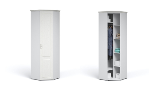 Прихожая Лацио Шкаф угловой ПР Белое дерево