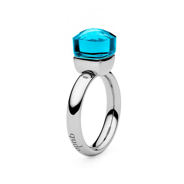 Кольцо Qudo Firenze dark aquamarine 16.5 мм 610896/16.5 BL/S размер 16,5