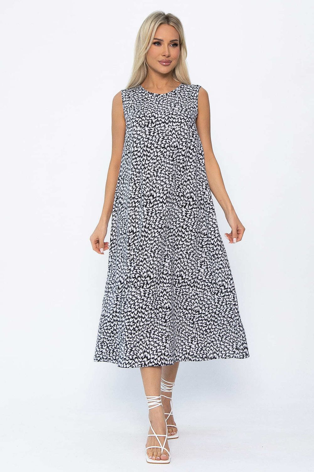 Платье Чародейка (черно-белое) П13878-9М LT Collection