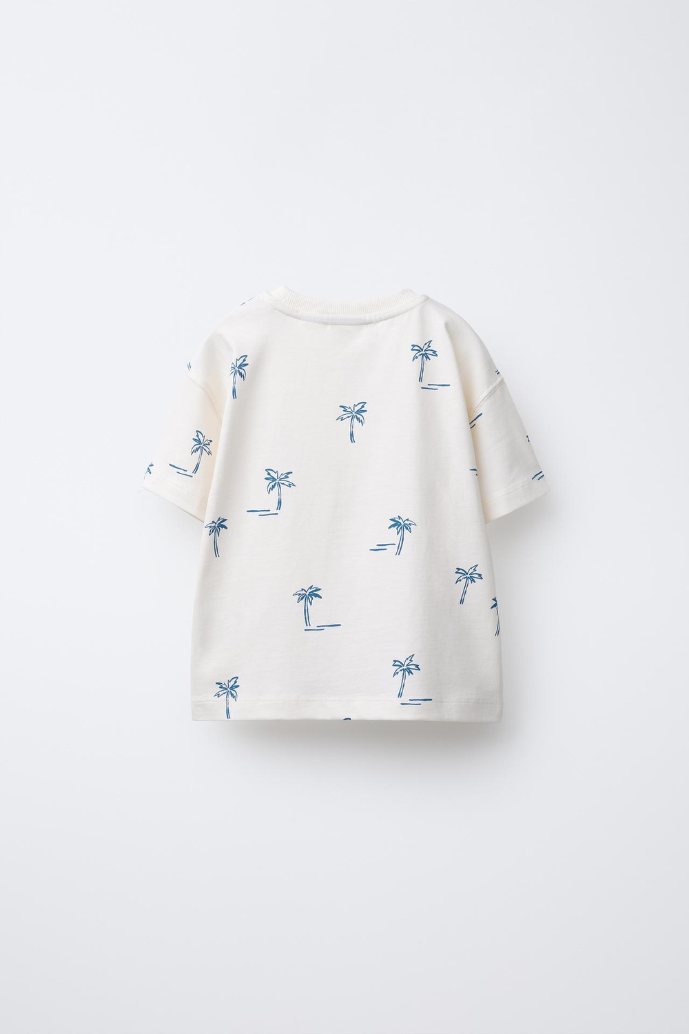 ZARA ФУТБОЛКА С ПРИНТОМ, ЭКРЮ