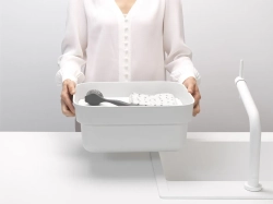 Brabantia Мойочный контейнер Sink Side с крылом для сушки, светло-серый
