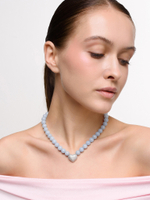 Колье "Autumn Heart Blue" Silver