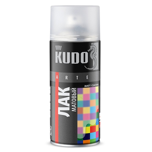 Лак аэрозольный KUDO акрил. бесцветн. матов. 520мл / KU-9004