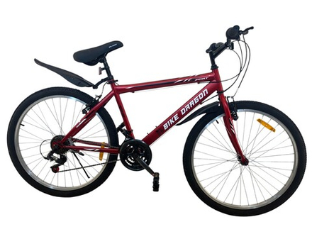 Велосипед Bike Dragon 26" 21скор (ст.рама,SunRun, Жесткая вилка, тормоз V-brake) BD-1-26-3 красный
