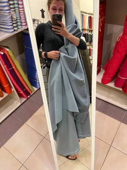 Пальтовая однотонная шерсть с кашемиром (Alta Moda, 85%шерсть/15%кашемир, Сизый шалфей, 560 гр/м2, 146)
