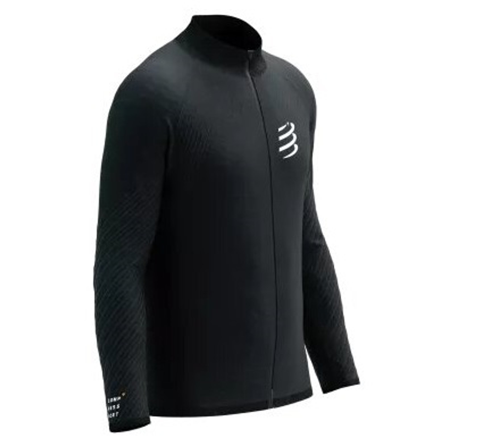 Бесшовная Ультралегкая кофта на молнии V2 Black Melange
