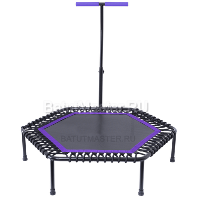 Каркасный батут с Т-образной ручкой, диаметр 4 фт, черно - фиолетовый