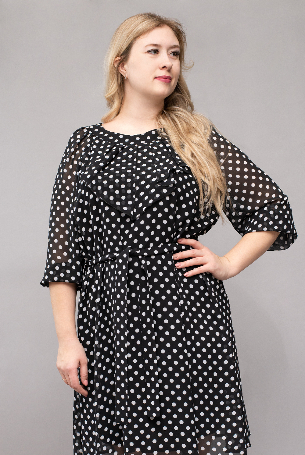 Платье женское 3587ВП, горох #284Гф053587ВП