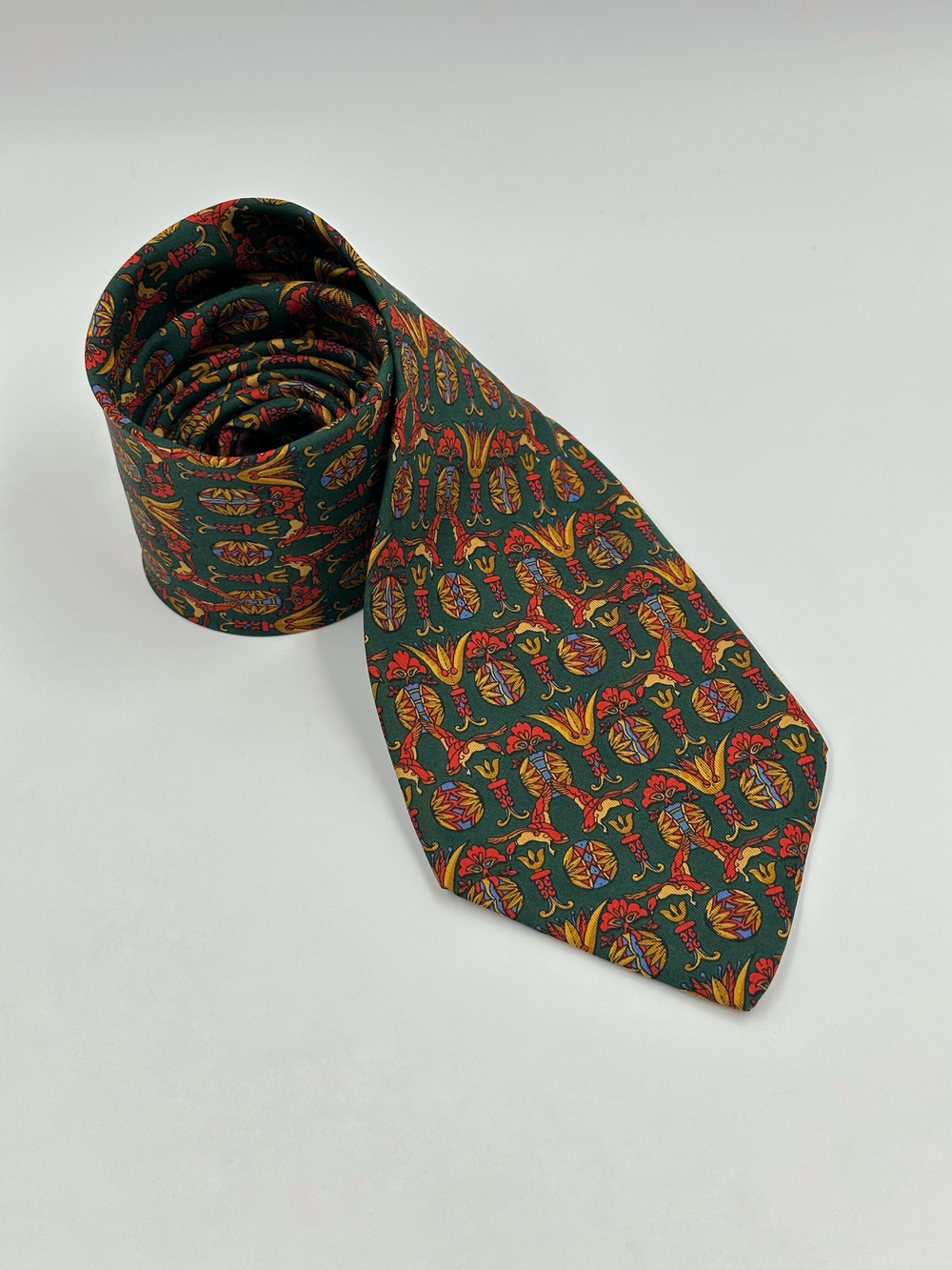 Галстук зелёный Salvatore Ferragamo