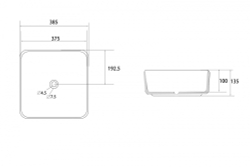 Раковина накладная ABBER Rechteck AC2211MB черная матовая