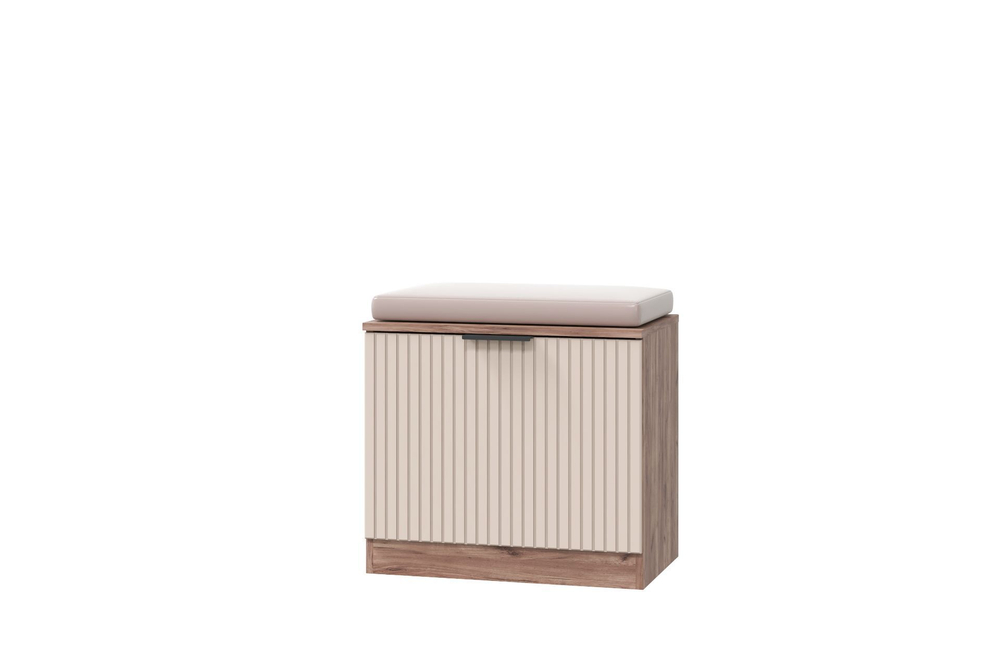 Прихожая с зеркалом комплект мебели Дуб Табачный/Бисквит, Тоскана, 210х38,4х227,4 см