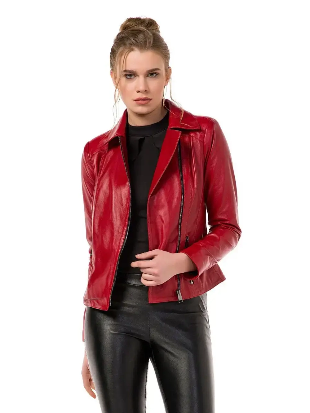 Косуха женская натуральная кожаная