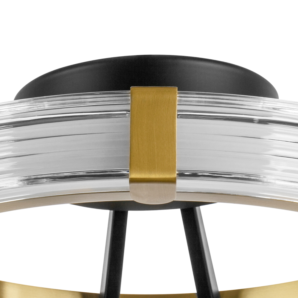 736041 Люстра ROTONDA 21W LED 1053LM 180G ЧЕРНЫЙ/ЛАТУНЬ 3000K