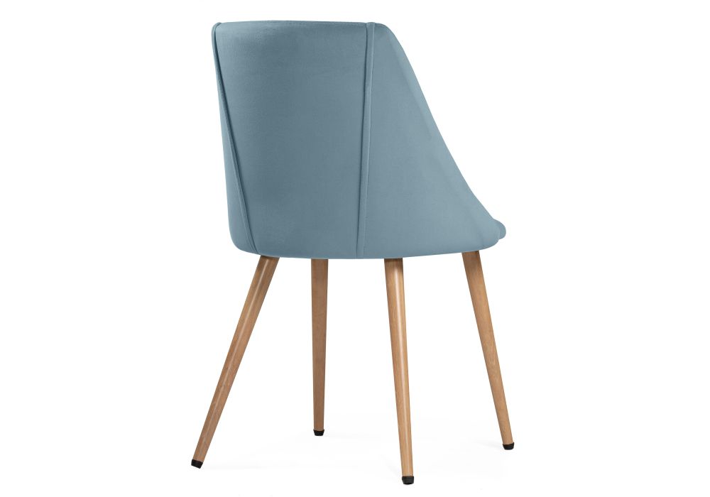Стул на металлокаркасе Morgan light blue / wood